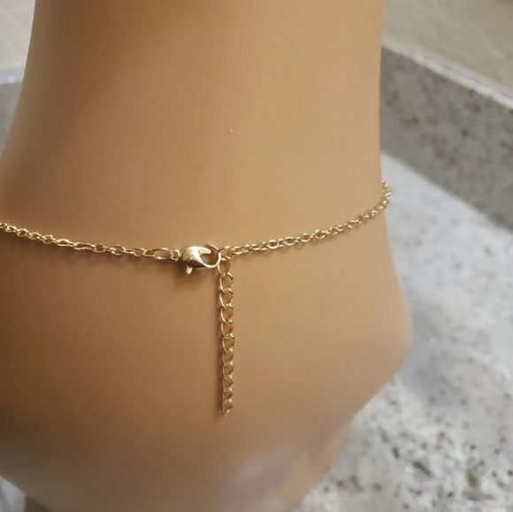 Sexy Lariat Rhinestone Bar Gold Choker Necklace - Picture 9 of 11